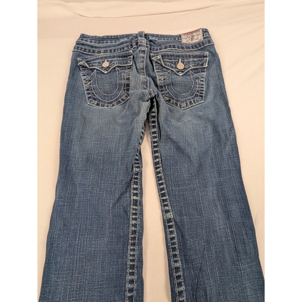True Religion Billy Straight Leg Jeans Mens 31 Blue Medium Wash Made in USA - Picture 9 of 16